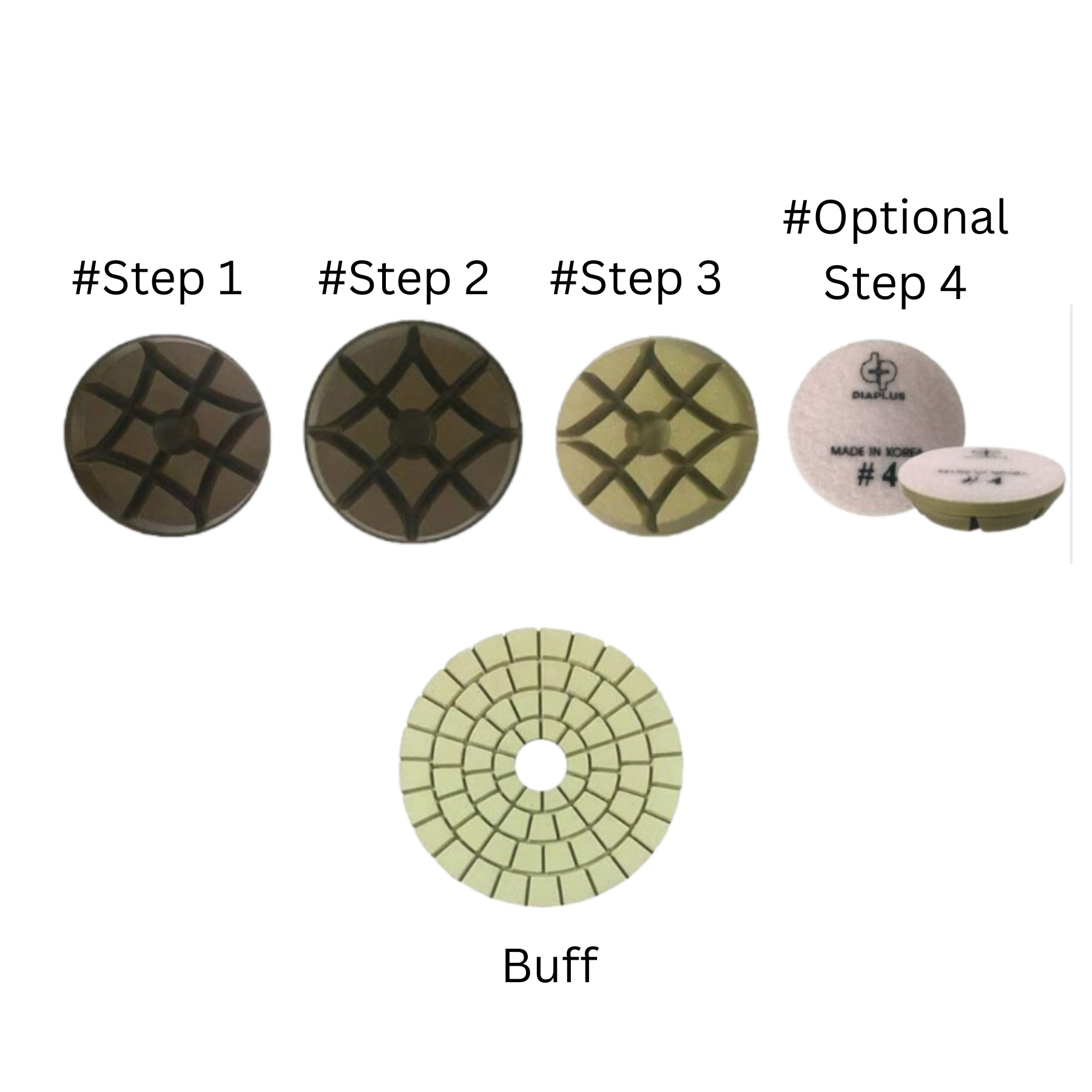 Dia plus 3 Step Concrete Pads