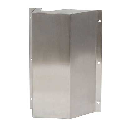 Don Jo 83-630 Vertical Rod Top Latch Protector for Left Hand Reverse Doors 6 3/4" W x 10" H, 2 1/8" Projection, #6 x 3/4" Fasteners, Stainless Steel