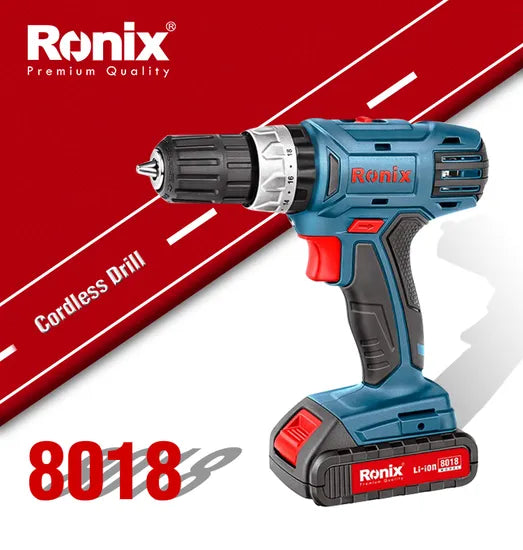 Ronix Drill Screwdriver Cordless Powerful Machine Screwdriver Tool Kit Cordless Drill Driver