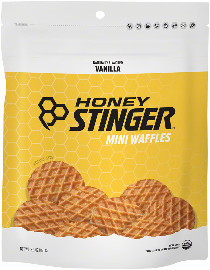 Premium Organic Honey & Vanilla Mini Waffles - Energy-Boosting, Resealable Snack for Active Lifestyle & On-the-Go Nutrition