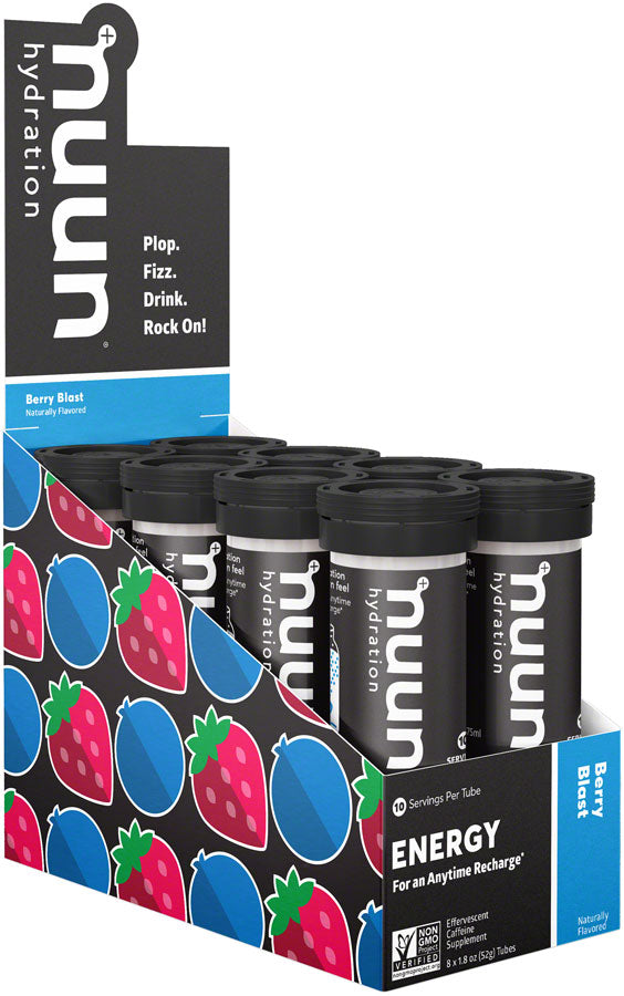Nuun Energy Hydration Tablets – Berry Blast | Organic Green Tea, Ginseng, B Vitamins, Electrolytes for Workout & Active Lifestyle