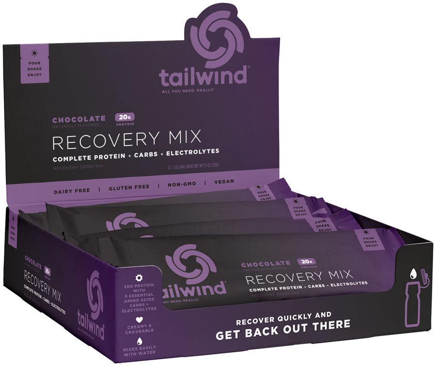 Tailwind Recovery Mix Chocolate - Box of 12 Single Servings