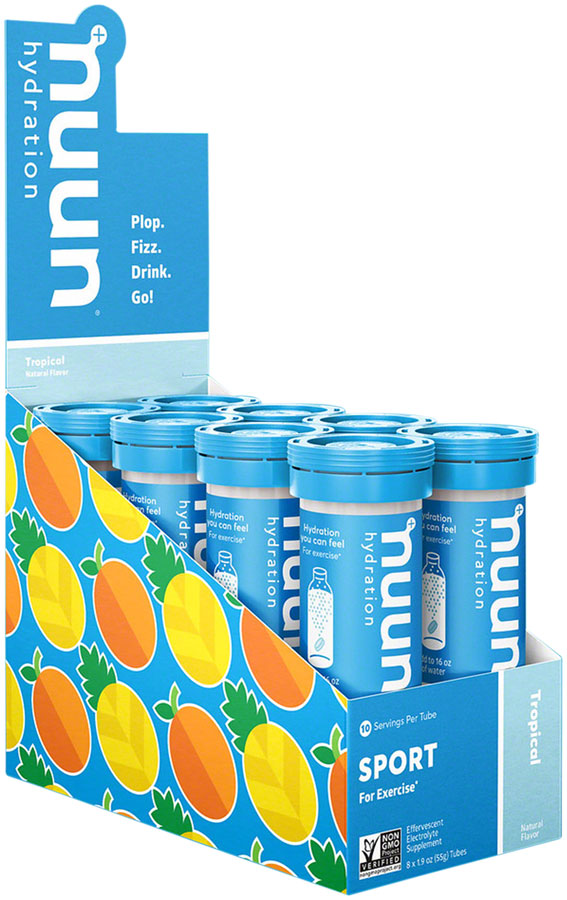 Nuun Sport Hydration Tablets Tropical Fruit | Electrolyte & Mineral Replenishment for Active Cycling & Sports Performance