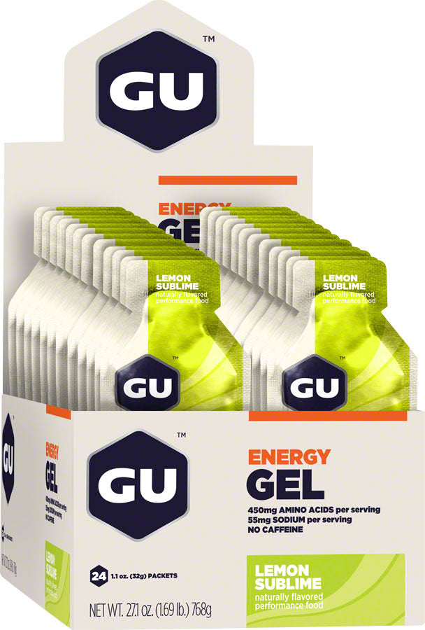 GU Energy Gel: Lemon Sublime, Box of 24 Maintain Blood Glucose Levels