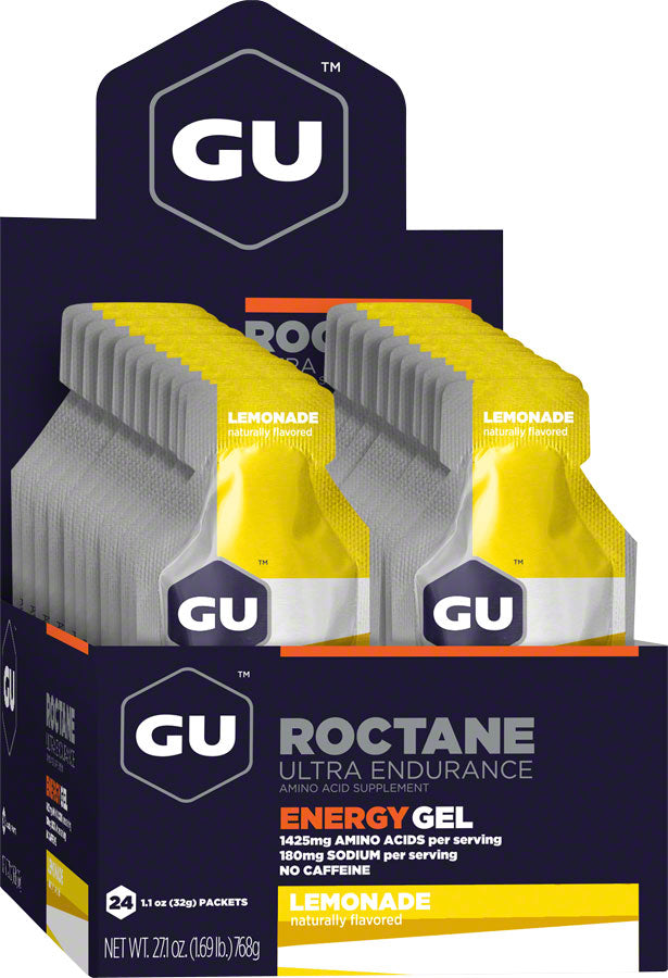 GU Roctane Energy Gel Lemonade Box of 24 Individual Gel Packets