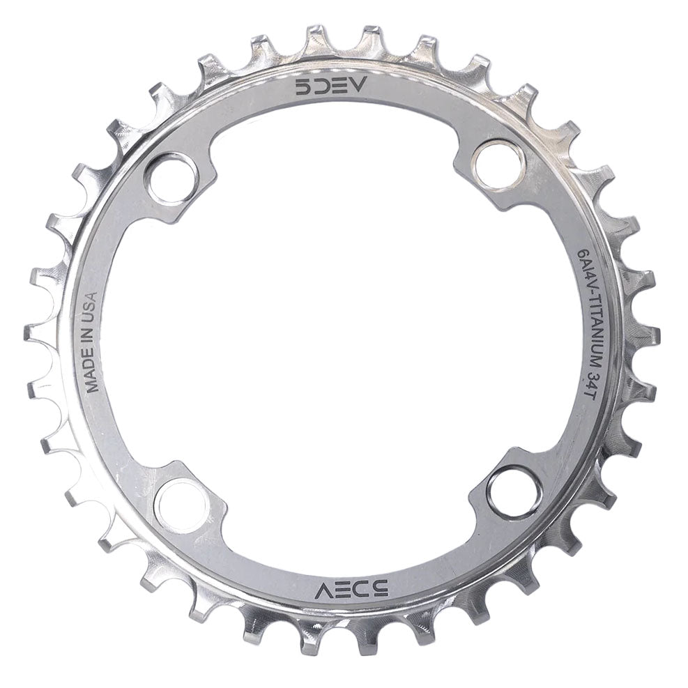 Premium Titanium BCD Chainrings 32T, 34T & 36T for Cycling - Durable, Lightweight, Impact-Resistant, SRAM & Shimano Compatible Bike Components