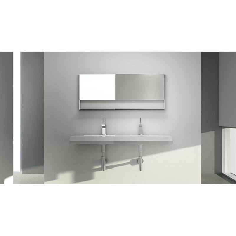 Wet Style WM4822-DT-M Decorative Trim And Bracket System For 48 Inch Lavatory - Stainless Steel Mirror Finish