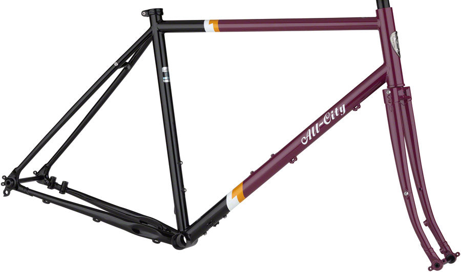 All-City Gorilla Monsoon Frameset - 650b, Steel, Charred Berry, 46cm