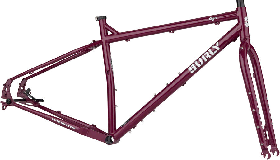 Surly Ogre Frameset - 29", Steel, Fermented Plum, Small