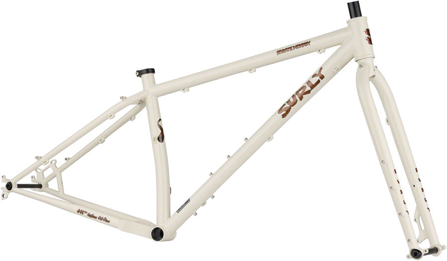 Surly Karate Monkey Frameset - 27.5", Steel, Snow Mold White, Small