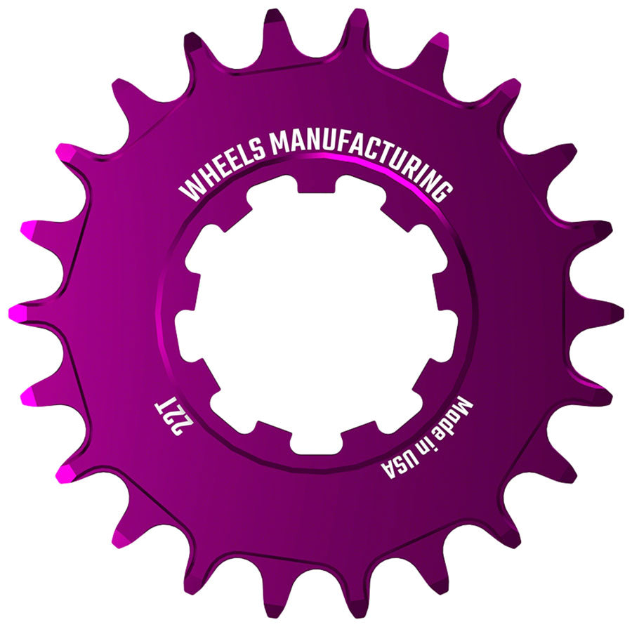 Wheels Manufacturing SOLO-SPEED Cog - 22t, Fits SOLO-SPLINE and SOLO-XD kits, Purple