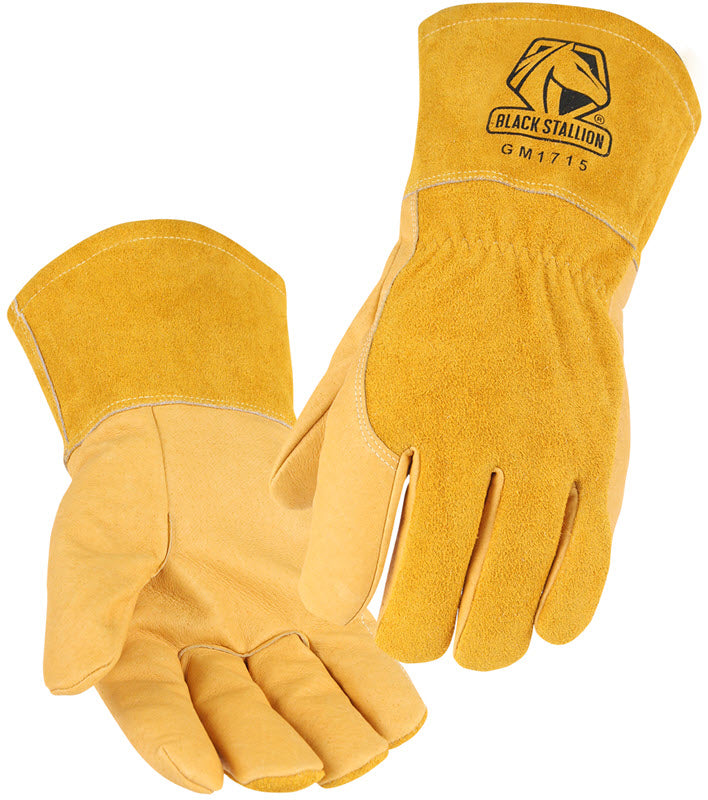 Black Stallion Pigskin Leather Palm MIG Welding Gloves GM1715-TT