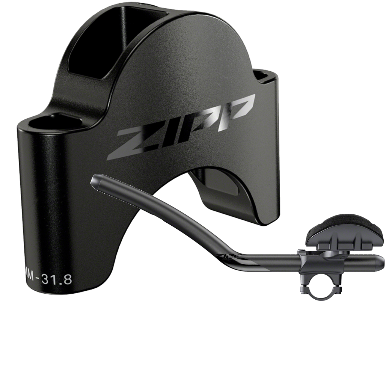 Zipp Vuka Alumina Clip Risers & Aerobar Extensions Evo 110 Aluminum for Triathlon & Time-Trial