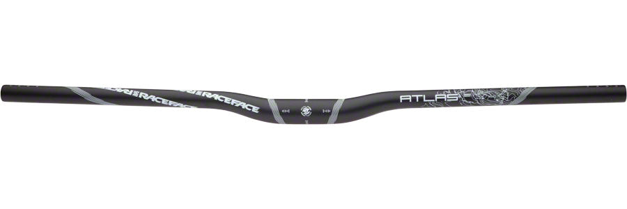 Race Face Atlas Riser Handlebar 31.8 x 785mm, 1/2" Rise Black Butted Aluminum