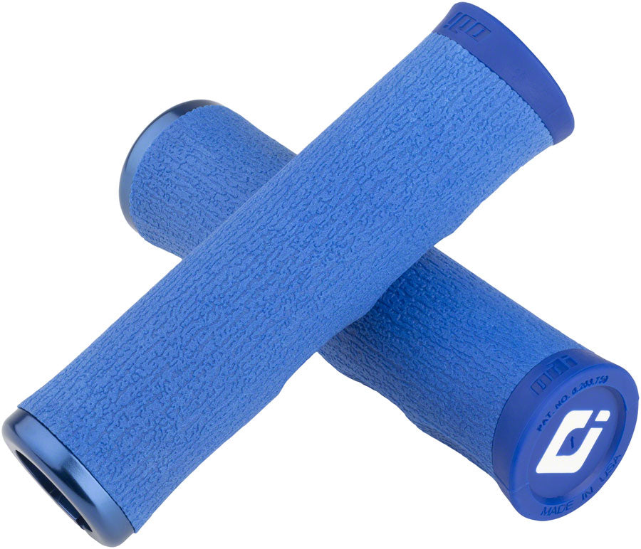ODI Dread Lock Grips - Blue, Lock-On Offset Grip Design