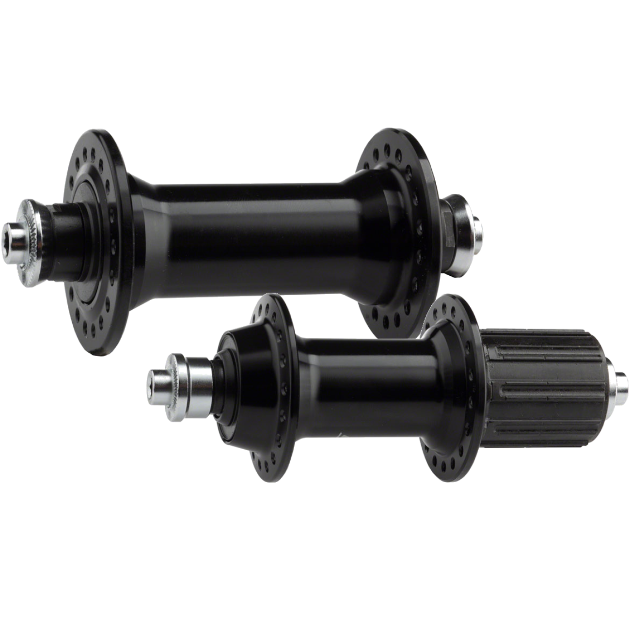 Shimano 105 Carbon Steel Rim Brake Bike Hub Bundle Front & Rear J-Bend, 32H, Black, QR