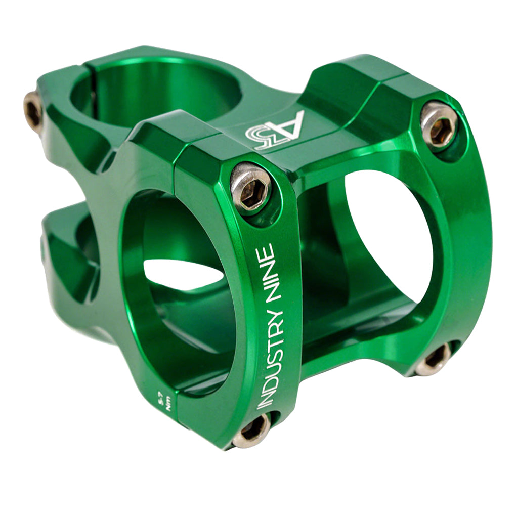 Industry Nine A35 Stem - 32mm, 35mm Clamp, +/-5, 1 1/8", Aluminum, Green