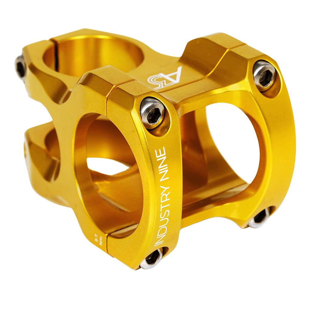Industry Nine A35 Stem - 40mm, 35mm Clamp, +/-6, 1 1/8", Aluminum, Gold