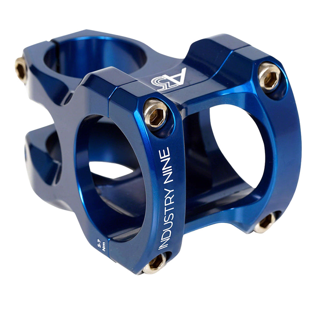 Industry Nine A35 Stem - 40mm, 35mm Clamp, +/-6, 1 1/8", Aluminum, Blue