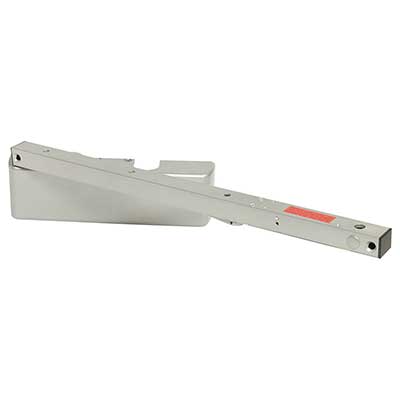 LCN 4040SE-STDTRKARM-120V-689 Surface Door Closer, Slide Track Arm Standard with Hold Open, 110 Deg. Hold, Plastic Cover, 120V, Aluminum