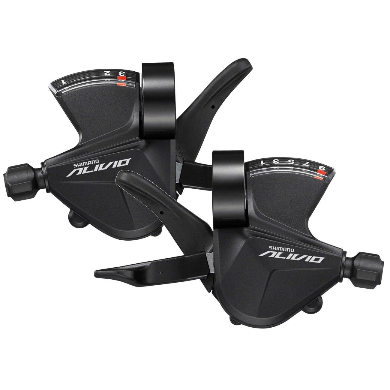 Shimano Alivio SL-M3100 3-Speed Trigger Shifters Bundle RapidFire Plus, Optical Display, Mountain Bike Components