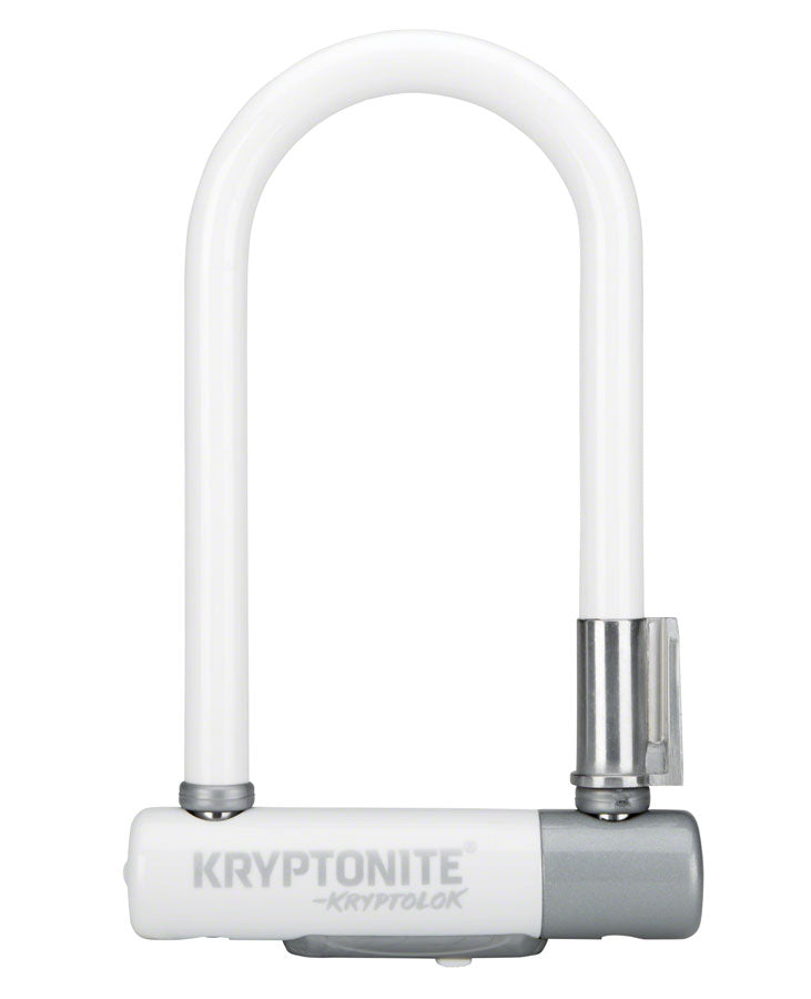 Kryptonite Krypto Series 2 Mini-7 U-Lock 3.25 x 7" Keyed White w/ bracket