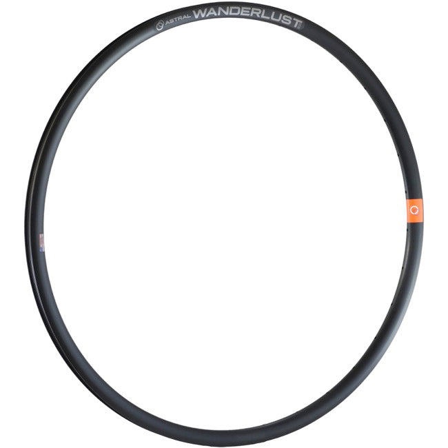 Premium Astral Wanderlust 700c Alloy Disc Rim Collection — Tubeless, Gravel & Cyclocross Compatible, Lightweight, Asymmetric Spokes, BlackFinish