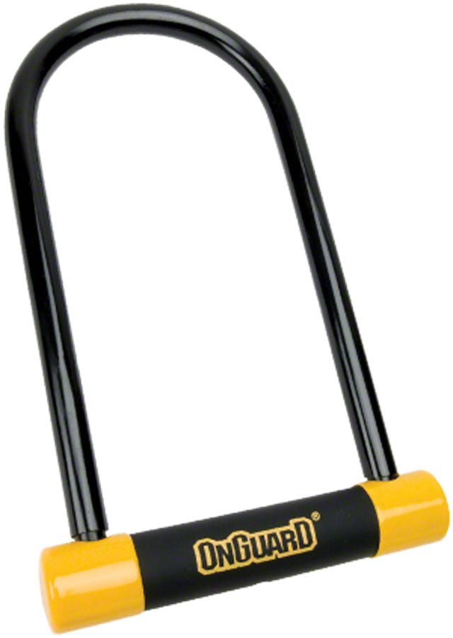 OnGuard BullDog Series U-Lock 4.5 x 9" Keyed Black/Yellow Includes Bracket