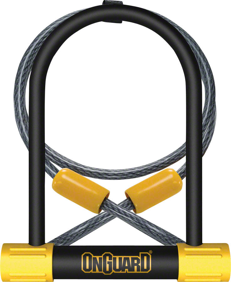 OnGuard BullDog Series U-Lock 4.5 x 9" Keyed Black 4' Cable And Bracket