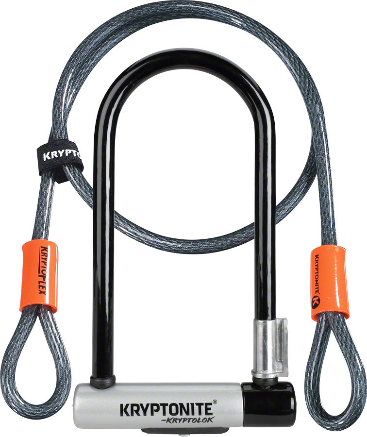Kryptonite KryptoLok U-Lock 4 x 9" Keyed Black Includes 4' Cable & Bracket