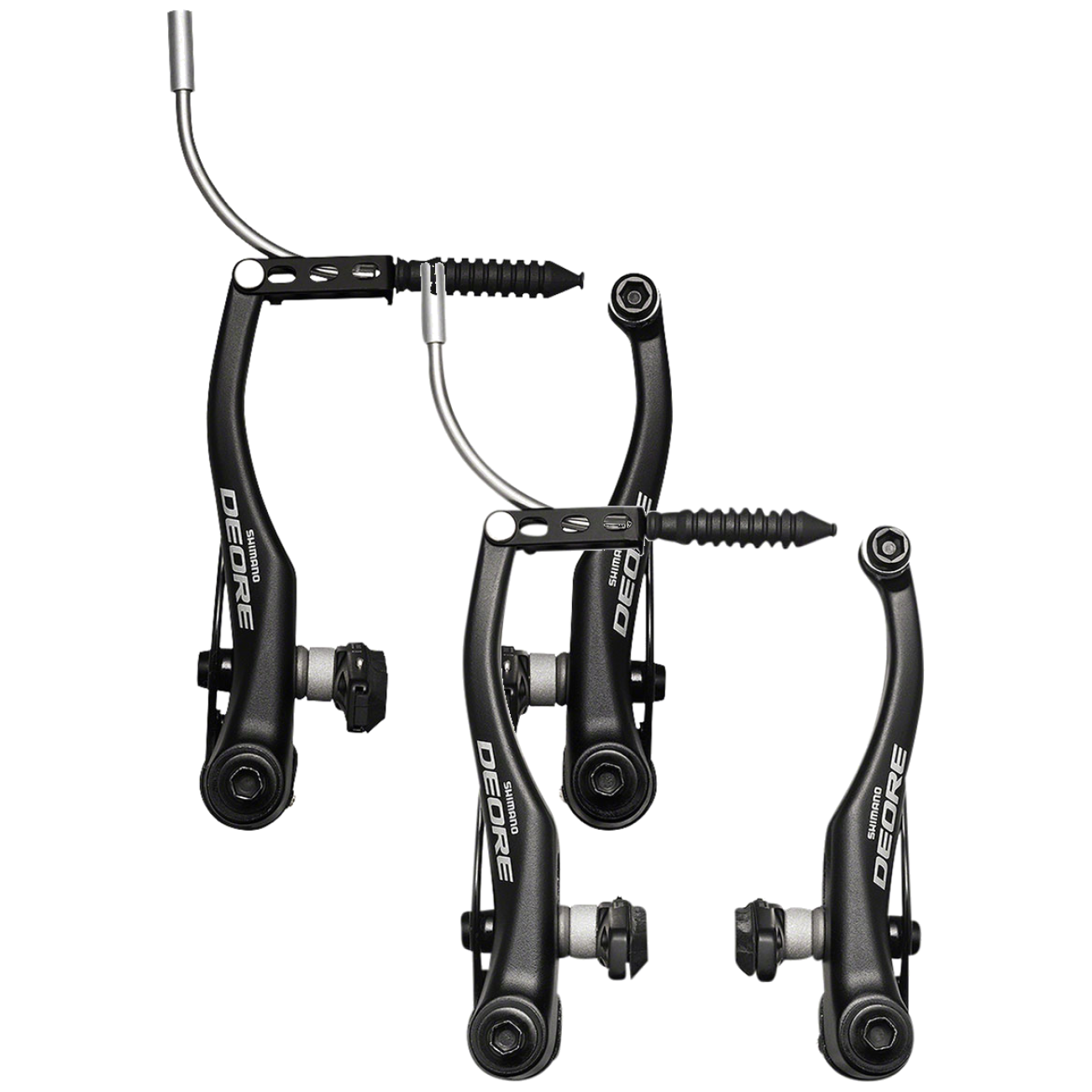 Shimano Deore BR-T610 V-Brakes Front & Rear, 107mm Arch, S70C Shoes, Linear Pull Cycling Brakes