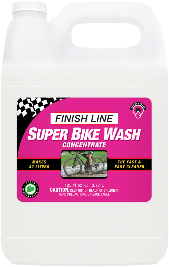 Finish Line Super Bike Wash Cleaner Concentrate - Eco-Friendly, Biodegradable Bike Cleaner for Dirt, Grime & Rust Protection, 1 Gallon & 16oz Options