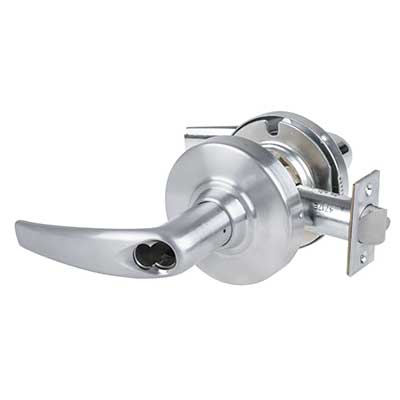 Schlage ND80BD-EU-ATH-626 Electrified Storeroom Lock, Fail Secure, Athens Lever, SFIC Less Core, Satin Chrome