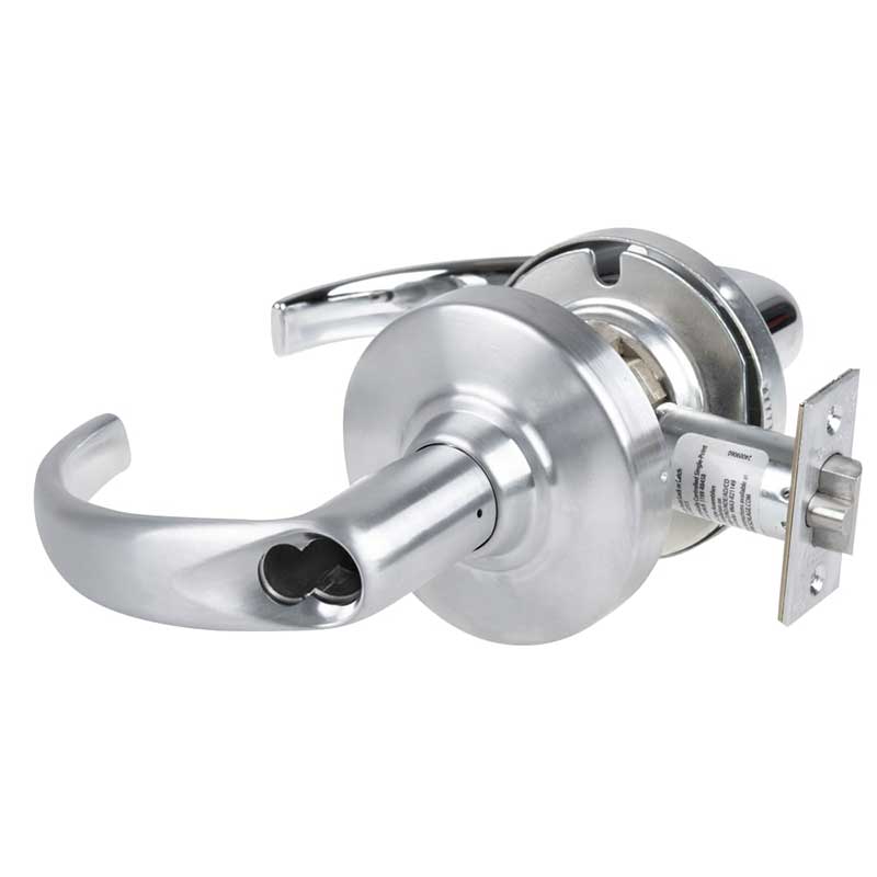 Schlage ND80BD-EU-SPA-626 Electrified Storeroom Lock, Fail Secure, Sparta Lever, SFIC Less Core, Satin Chrome
