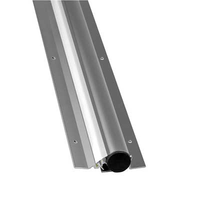 NGP 2248A-76-MILL Finger Guard with White Polyethylene, 76" Length, Fire Resistant 3 Hr Metal Doors & 1 Hr Wood Doors, Mounts on Push Side, Aluminum