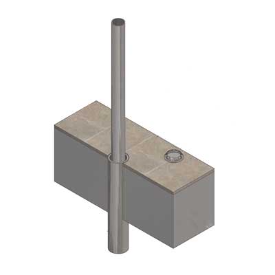 NGP FSSP Flood Shield Center Support and Cap, Floor Mounted Provides Inner and Outer Support For FS Series Flood Shields