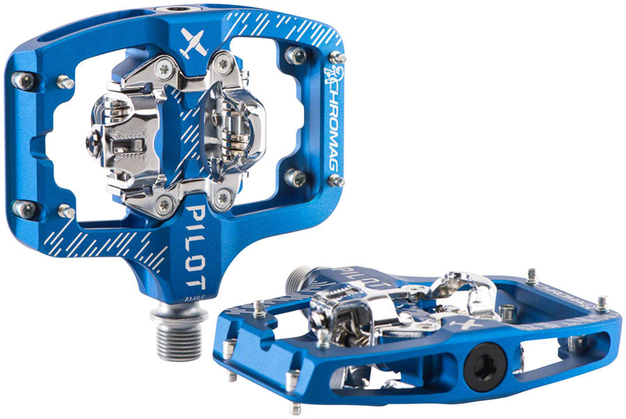 Chromag Pilot Pedals - Dual Sided Clipless, 9/16", Blue, Regular