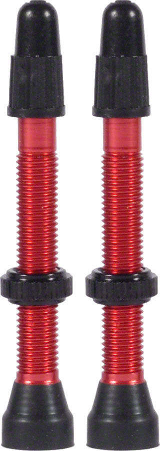 WTB Aluminum TCS Tubeless Valves: 34mm, Red, Pair Removable Valve Core