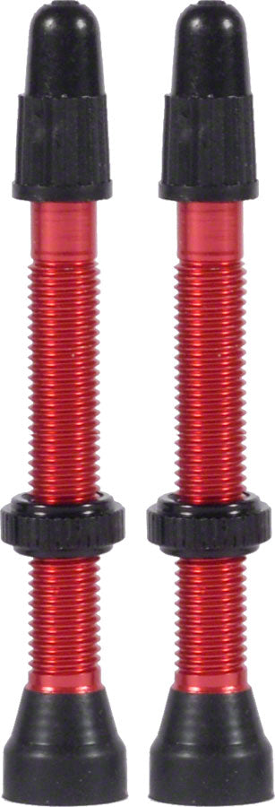 WTB Aluminum TCS Tubeless Valves: 46mm, Red, Pair Removable Valve Core