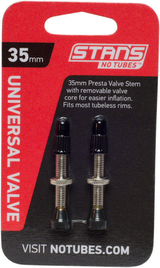 Stan's Tubeless Universal Valve Stems - Brass, 35mm, Pair