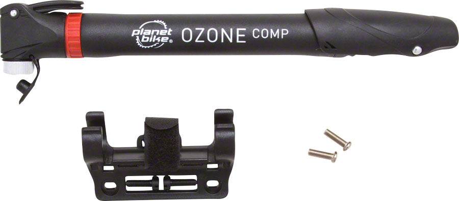 Planet Bike Ozone ATB Comp Frame Pump: Presta/Schrader, Black