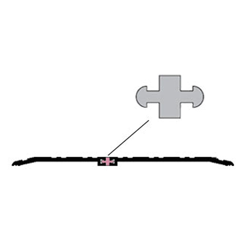 Pemko PY45BL-184" Thermal Plastic Insert for 1/4" Tall Thermal Break Thresholds, Insert Used To Connect Saddle, Black Polypropylene