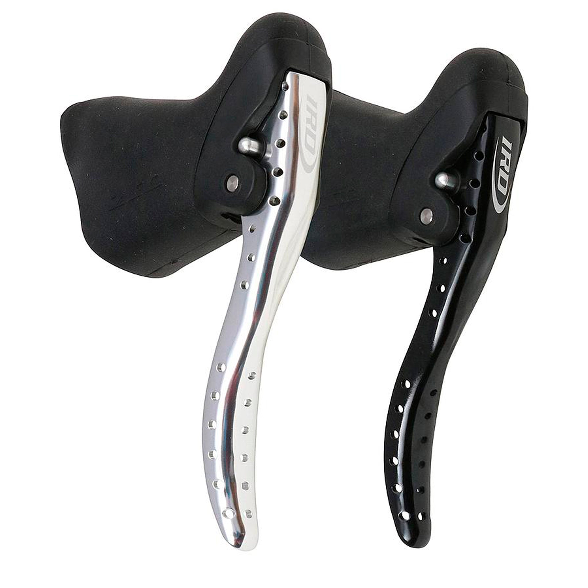 Interloc Racing Design Drillium Brake Levers V2 Set - Lightweight Aero Carbon Steel Alloy, Short Pull, Quick Release, Choose Black or Silver