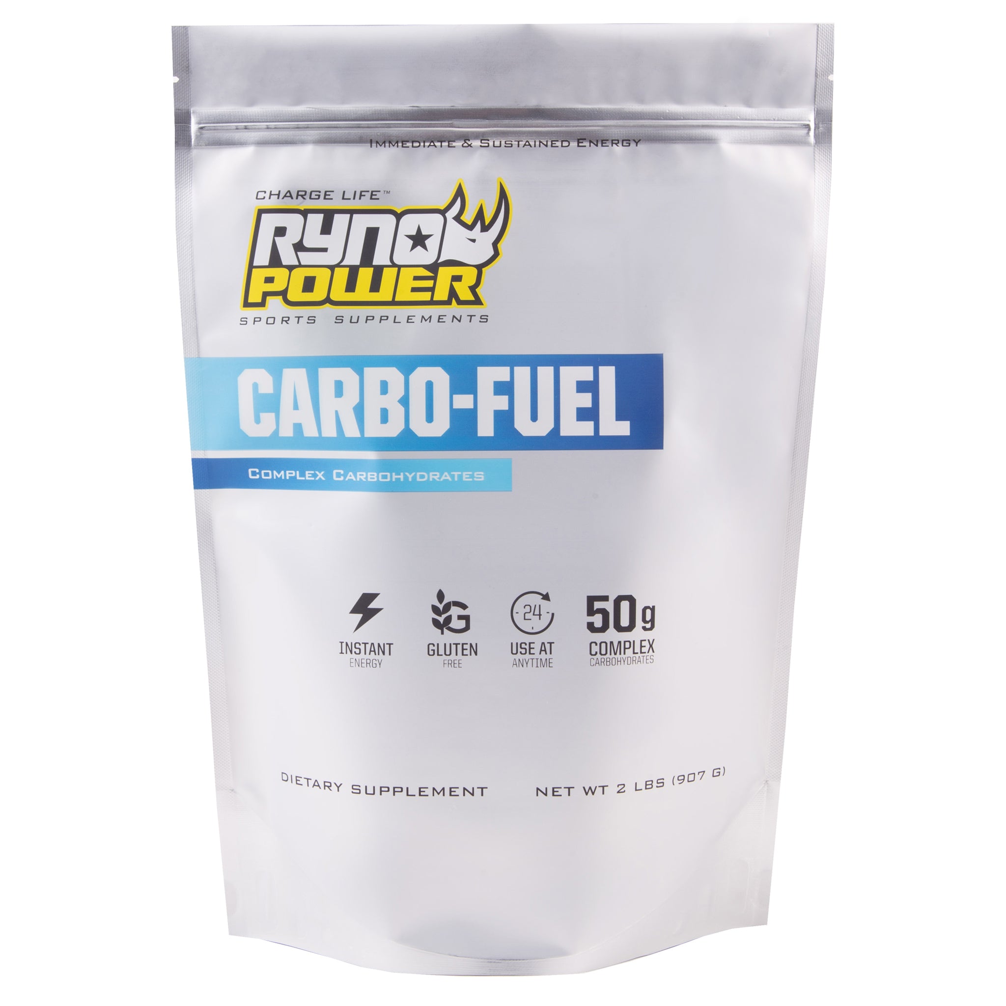 Ryno Power Carbo-Fuel Drink Mix - Premium Carbo-Loading, Energy & Recovery Powder for Athletes, Gluten-Free & Vegan, Easy Mixing Pouches
