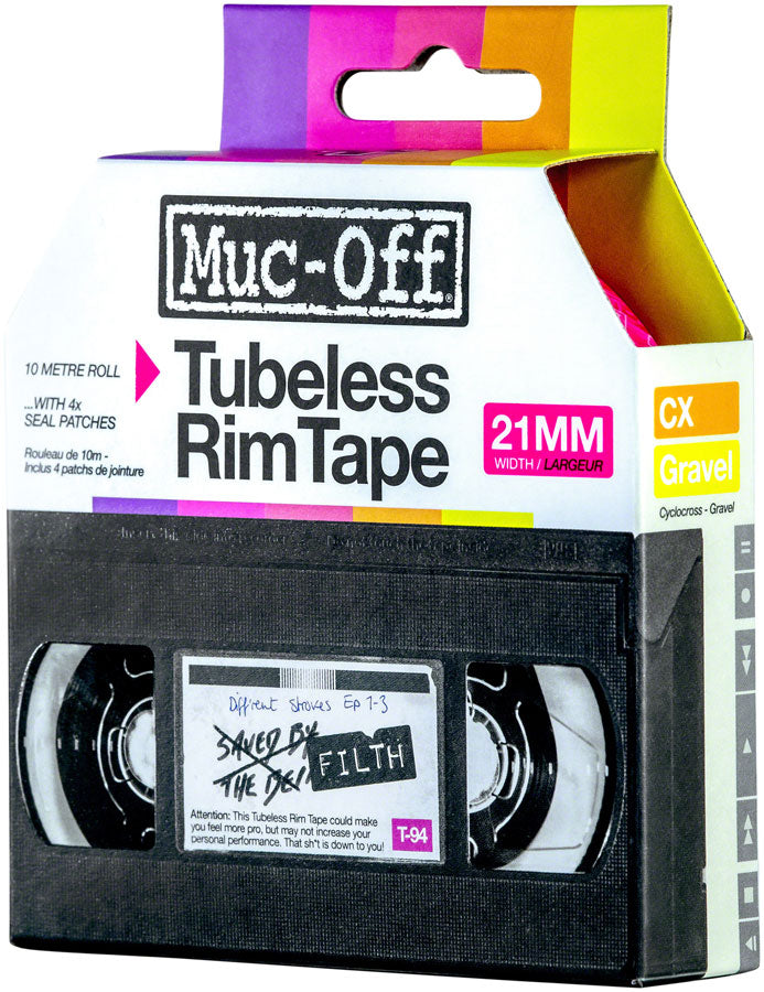 Muc-Off Tubeless Rim Tape Rolls 10m – Premium Adhesive, Performance Material, Various Widths for Airtight Seal & Easy Valve Access
