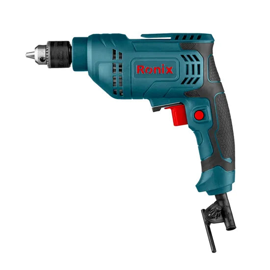 Ronix 2107 Model 400W 4300rpm Multi Function Electric Impact Hand Drill 6mm Keyless Set Professional Drilling Machine