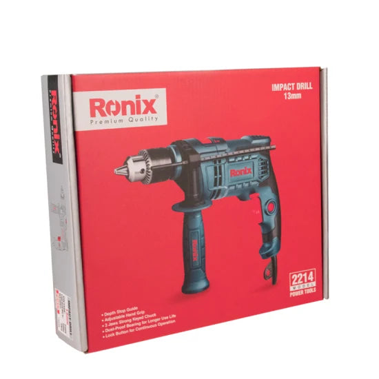 Ronix 2214 Electric Drill All Ball Bearing Construction Provides Greater Durability Longer Tool Life Impact Drill