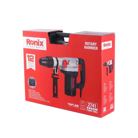 Ronix 2741 Hammer Rotating Dial Set Tool 3 Specific Mode Operation Adjustable Accessory Handle to Different Work Rotary Hammer