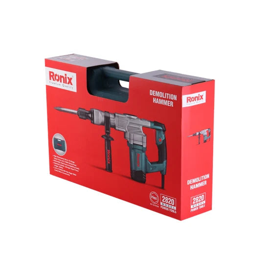 Ronix 2820 Electric Demolition Jack Hammer with Adjustable 360 Fore-Grip Provides Extra Control Hammer Demolition
