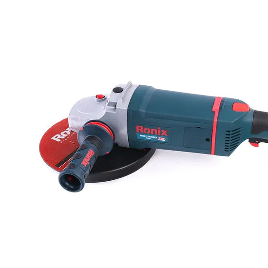 RONIX Ronix 3220 2400W Angle Grinder 230mm Power Grinders Tool No-Load Speeds 6000rpm to Any Demanding Work Angle Grinder